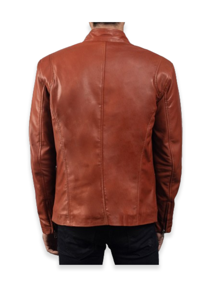 Camel Brown Vintage Leather Jacket