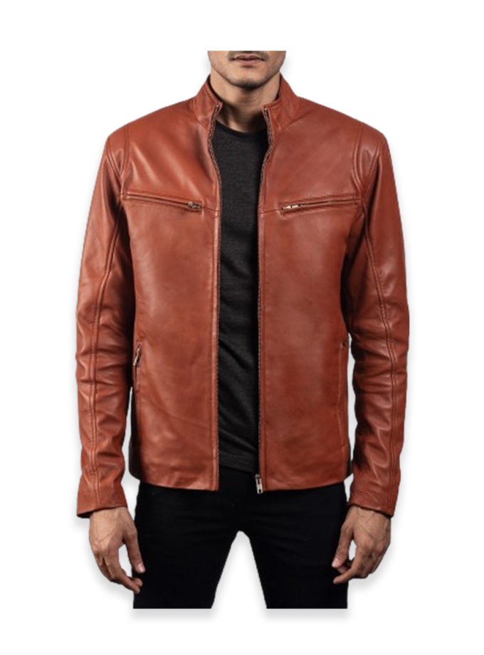 Camel Brown Vintage Leather Jacket