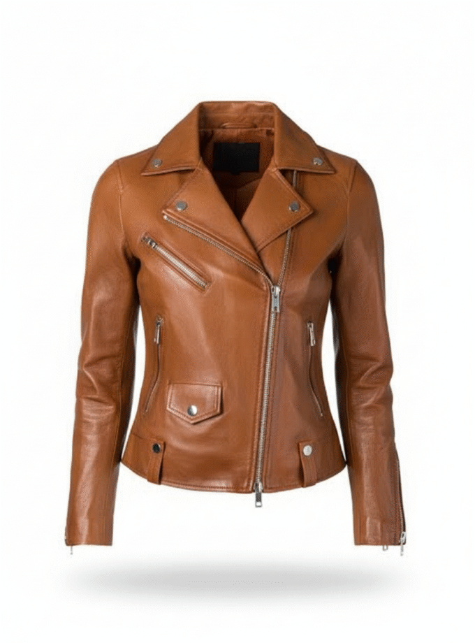 Women Brown Stylish Leather Jacket