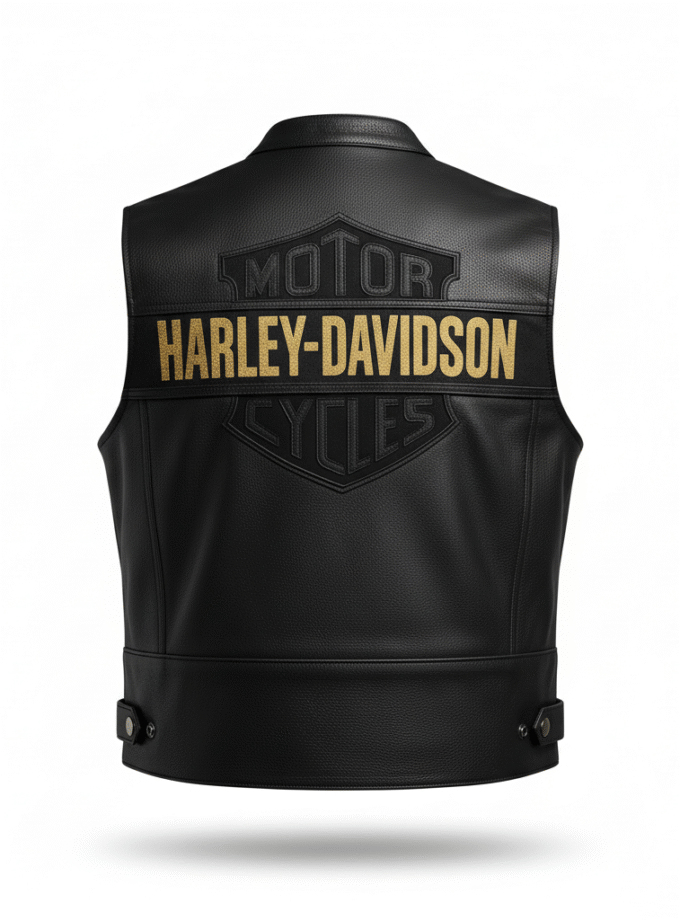 Harley Davidson Men's Passing Link Handmade Leather Vest