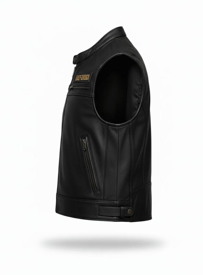 Harley Davidson Men's Passing Link Handmade Leather Vest