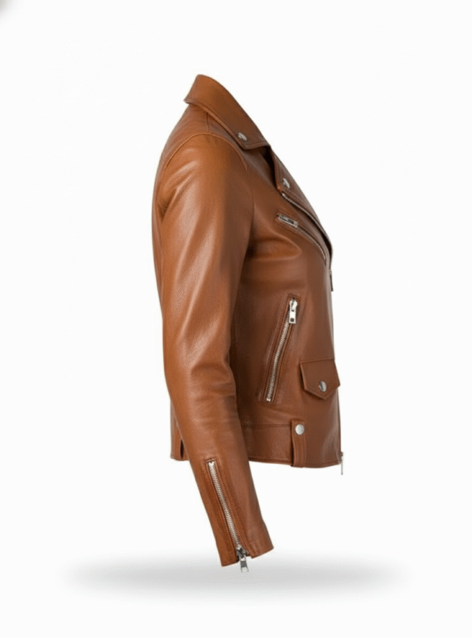 Women Brown Stylish Leather Jacket